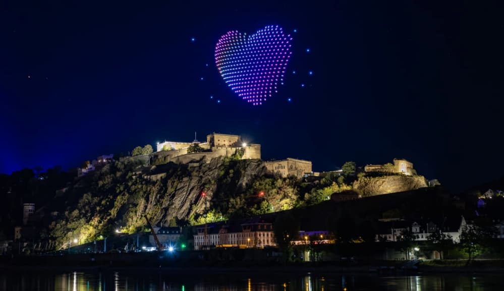 Foto: Drohnenshow zu Rhein in Flammen® 2026 in Koblenz